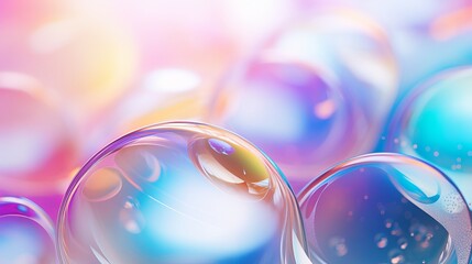 Abstract hued swirling soap bubble background