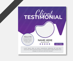 Creative Testimonial banner, Quote , Infographic, Banner Template Editable Vector Illustration
