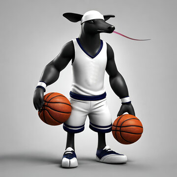 basketball player anteater, Generative AI