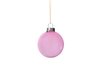 Transparent Christmas pink ball. Christmas background. Model.