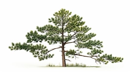 tree on white background.