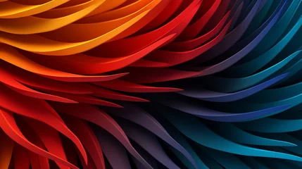 Foto op Plexiglas Abstract psychedelic papercut background © Khalida
