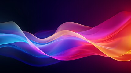 Shinning abstract waves of rainbow celebration stream easily