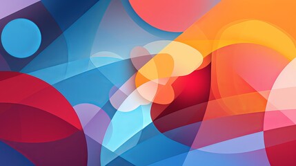 Abstract background outline with multi colored plan shapes