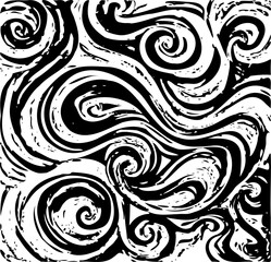 Vector brush sroke texture. Distressed uneven grunge background. Abstract distressed vector illustration. Overlay over any design to create interesting effect and depth. Black isolated on white. EPS10