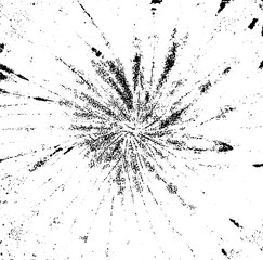 Circular starburst explosion texture. Distressed uneven grunge background. Abstract vector illustration. Overlay to create interesting effect and depth. Isolated on white background.