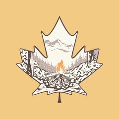 camping illustration