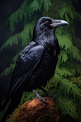 Fototapeta premium Majestic black raven