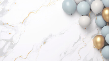 A trendy marble background with a customizable message