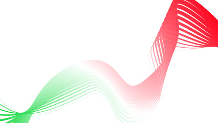 red white green flag colour gradient background abstract wavy tech lines  © Pankaj