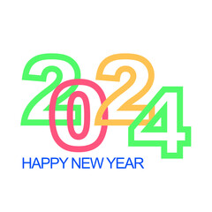 2024 happy new year unit post template icon vector illustration eps