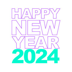 2024 happy new year unit post template icon vector illustration eps