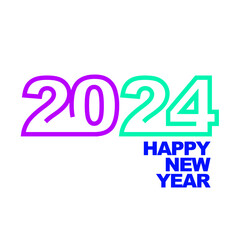 2024 happy new year unit post template icon vector illustration eps