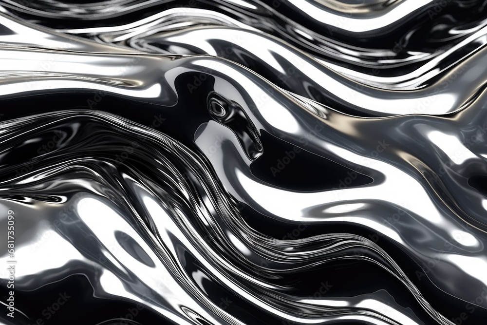 Aufkleber A black and white photo showcasing a shiny surface. This versatile image can be used in various projects