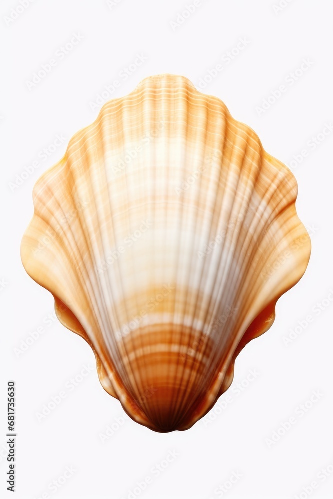 Aufkleber a detailed close-up of a shell on a white background. this image can be used for various purposes, s