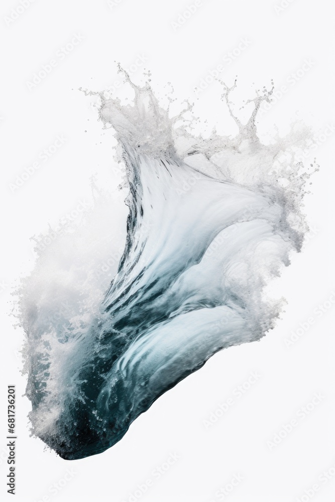 Poster a captivating black and white photo capturing the power and beauty of a wave. perfect for use in a v
