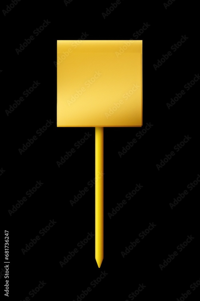Aufkleber A striking gold sign on a sleek black background. Ideal for adding a touch of elegance and sophistication to any project or design