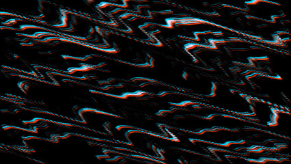 Matrix glitch, distorted wavy texture background. Modern effect of damaged wallpaper of noisy lines. Decoration for game screens, web-sites, designs, banners and business. 3D rendering.