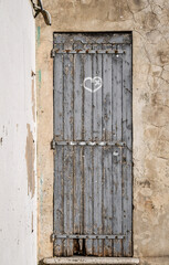 Ancient and historic old door and windows in France