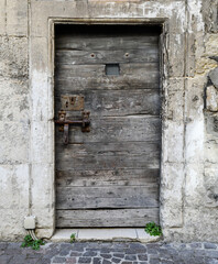 Ancient and historic old door and windows in France
