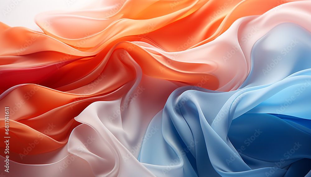 Poster abstract silk backdrop with vibrant blue wave pattern and smooth elegance generated by ai