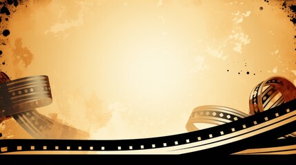 A simple yet elegant image featuring a film strip background with customizable copy text,