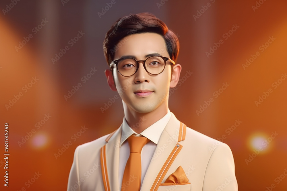 Poster man dressed in suit and tie is posing for picture. this image can be used for business-related conte
