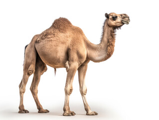 Camel Studio Shot Isolated on Clear White Background, Generative AI