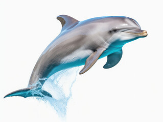 Obraz premium Dolphin Studio Shot Isolated on Clear White Background, Generative AI