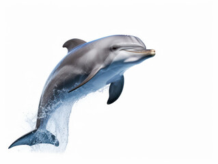 Dolphin Studio Shot Isolated on Clear White Background, Generative AI