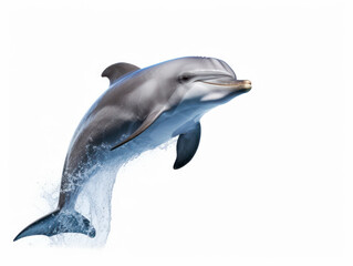 Fototapeta premium Dolphin Studio Shot Isolated on Clear White Background, Generative AI