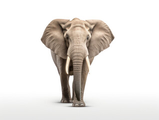 Naklejka premium Elephant Studio Shot Isolated on Clear White Background, Generative AI