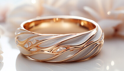Shiny gold bracelet, symbol of love and elegance generated by AI