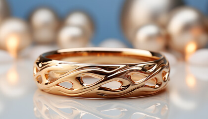 Shiny gold jewelry, a symbol of love and elegance generated by AI