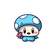 Obraz premium ai generated, layered, no background, baby mushroom, baby shower, invitation and other projects, png file