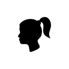 Head icon silhouette. Profile silhouette face.