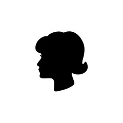 Head icon silhouette. Profile silhouette face.