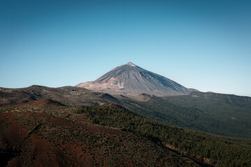 Fototapeta premium Panoramic view of the Teide volcano, the symbol of the island of Tenerife, Spain, Canary Islands