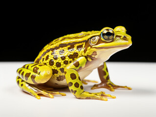 Fototapeta premium Frog Studio Shot Isolated on Clear Black Background, Generative AI