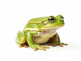 Obraz premium Frog Studio Shot Isolated on Clear White Background, Generative AI