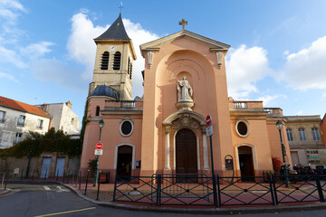 The church of Sainte-Genevieve, rebuilt at the beginning of the 18th century to replace a first...