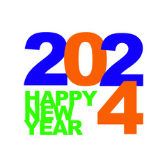 2024 happy new year unit post template icon vector illustration eps