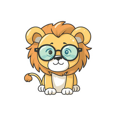 Obraz premium ai generated, layered, no background, baby lion, lion cub for baby shower, invitation and other projects, png file
