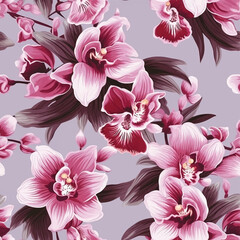 Orchid painting for wall art