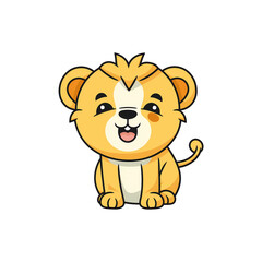 Obraz premium ai generated, layered, no background, baby lion, lion cub for baby shower, invitation and other projects, png file