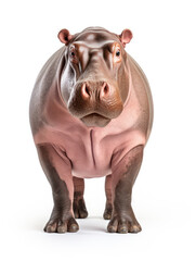 Obraz premium Hippo Studio Shot Isolated on Clear White Background, Generative AI