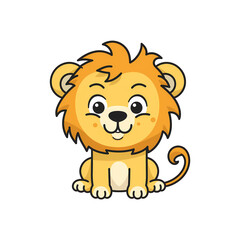 ai generated, layered, no background, baby lion, lion cub for baby shower, invitation and other projects, png file