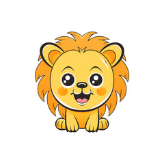 ai generated, layered, no background, baby lion, lion cub for baby shower, invitation and other projects, png file