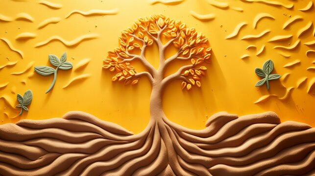 Best see play dough sun and tree