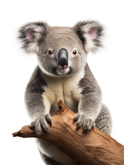 Koala Studio Shot Isolated on Clear White Background, Generative AI